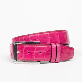 Pink Genuine Crocodile Belt "Gigi"