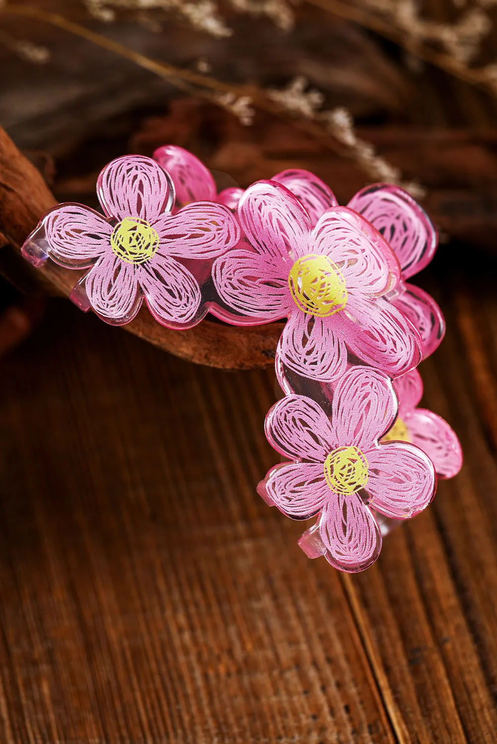 Pink Sweet Flower Claw Hairpin