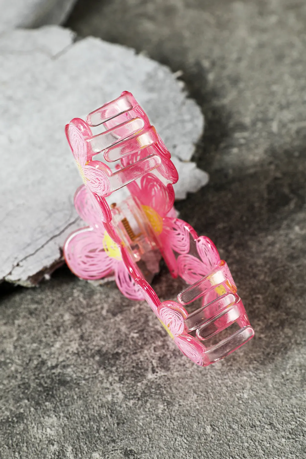 Pink Sweet Flower Claw Hairpin