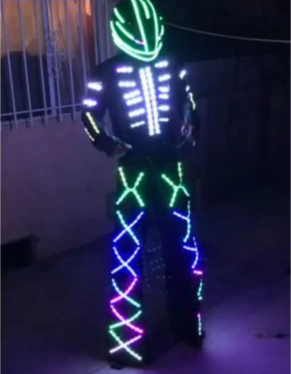 Predator Robot Alien Helmet HUBOPTIC® LED Helmet Sound Reactive illuminated Helmet ledhelmet12001