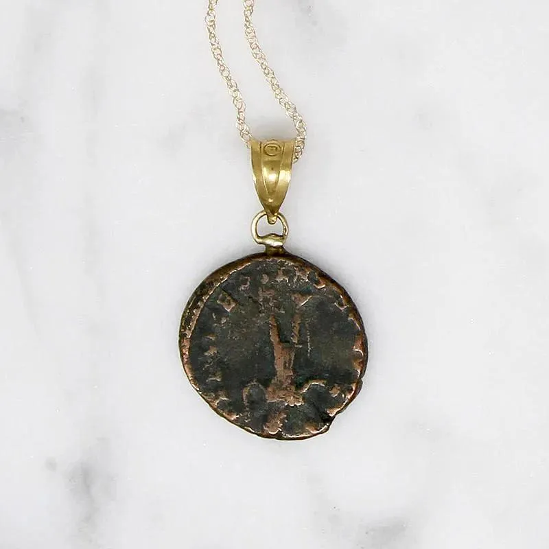 Roman Emperor Constantius II Coin Gold Necklace