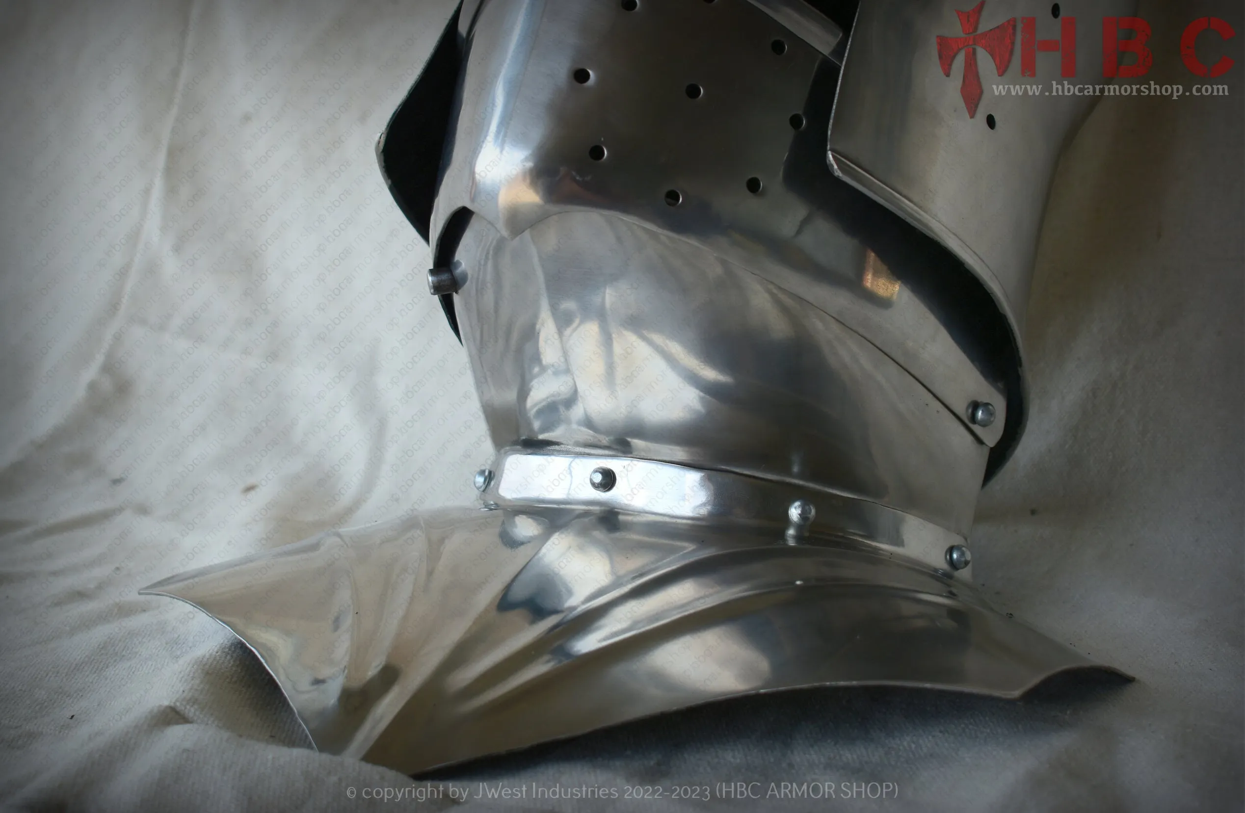 Sallet helmet with Bevor Gothic Style