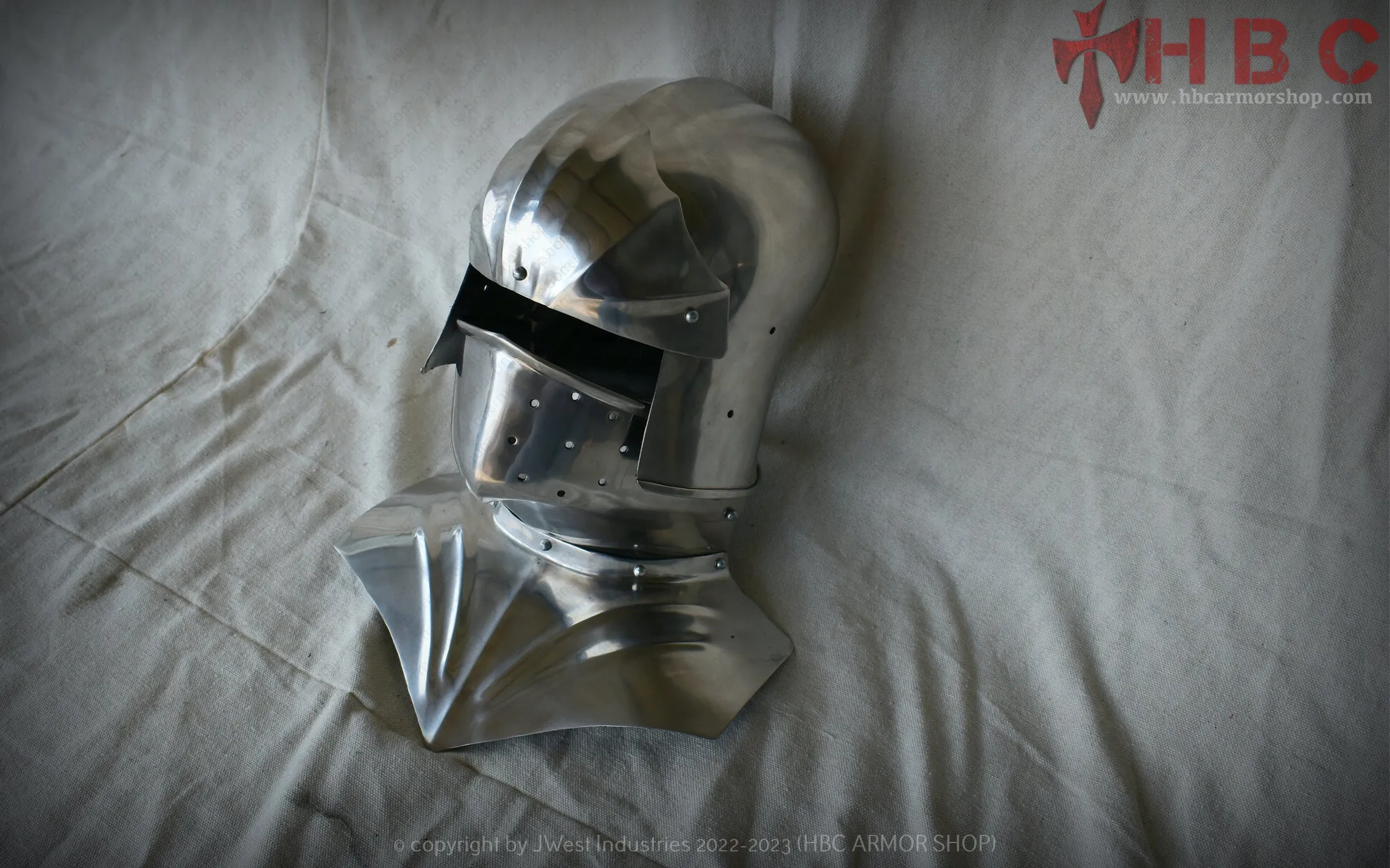 Sallet helmet with Bevor Gothic Style