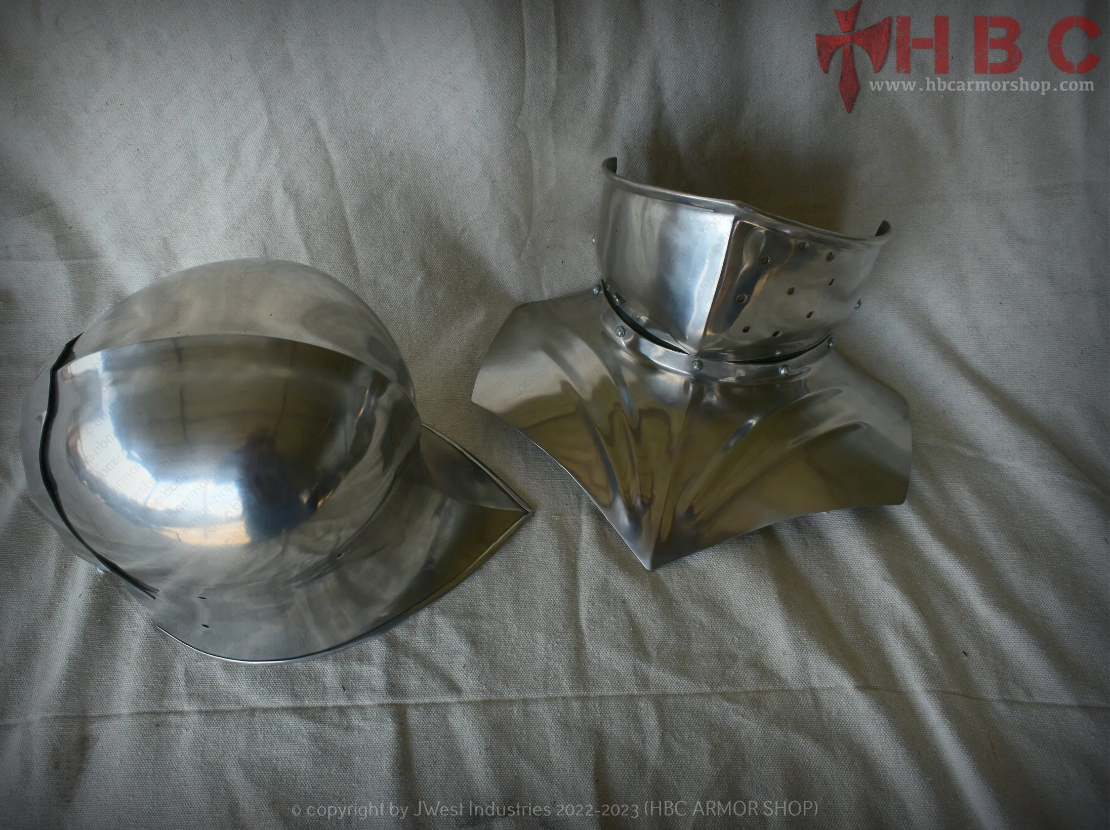 Sallet helmet with Bevor Gothic Style