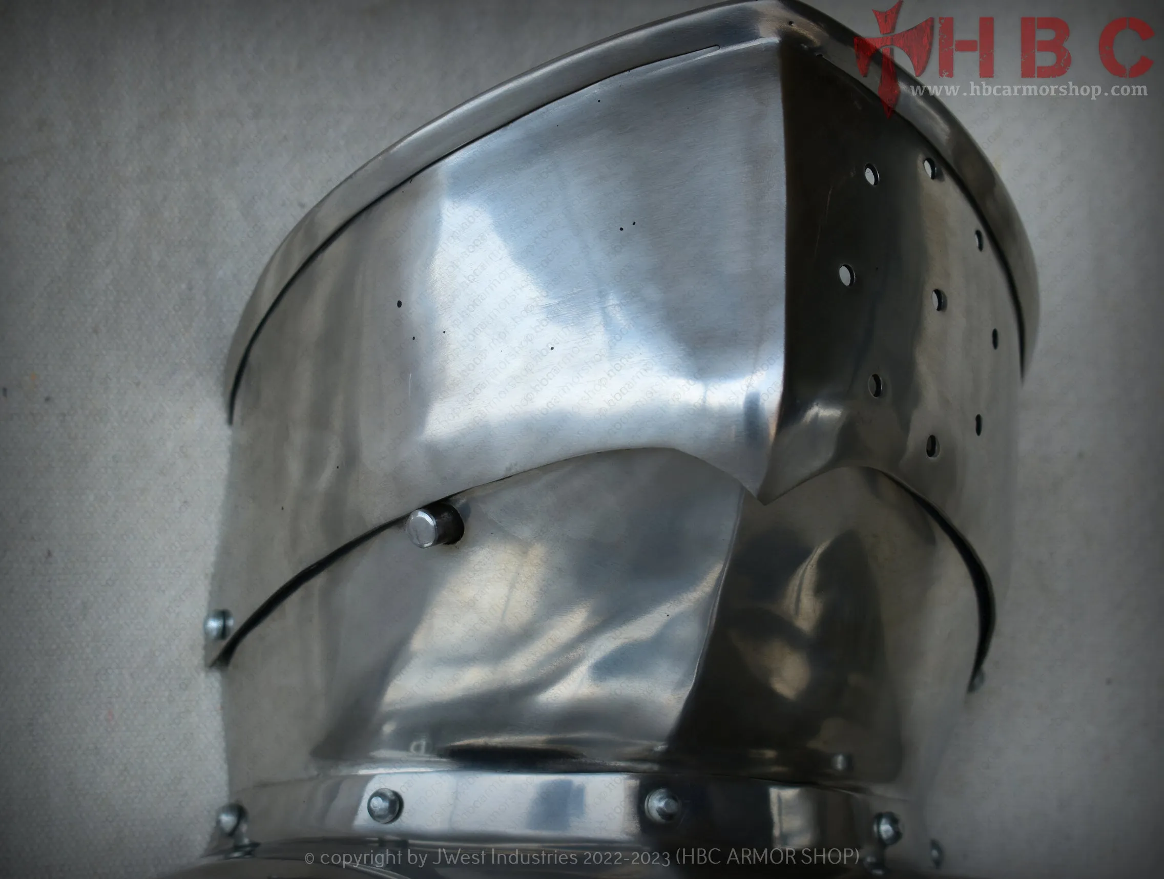 Sallet helmet with Bevor Gothic Style