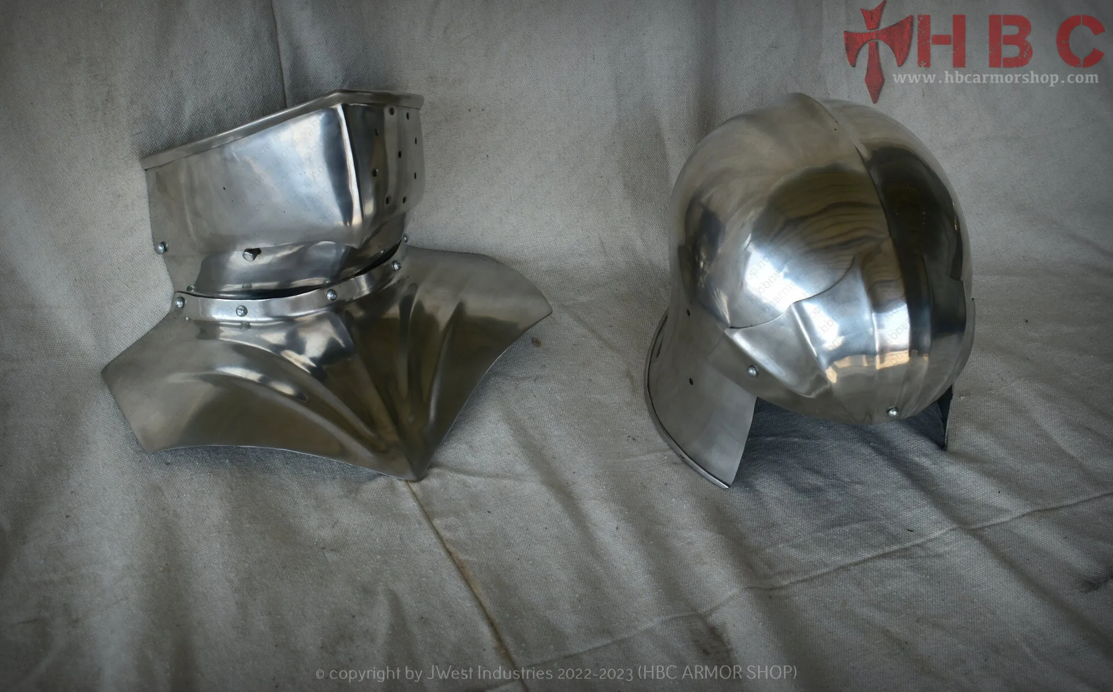 Sallet helmet with Bevor Gothic Style