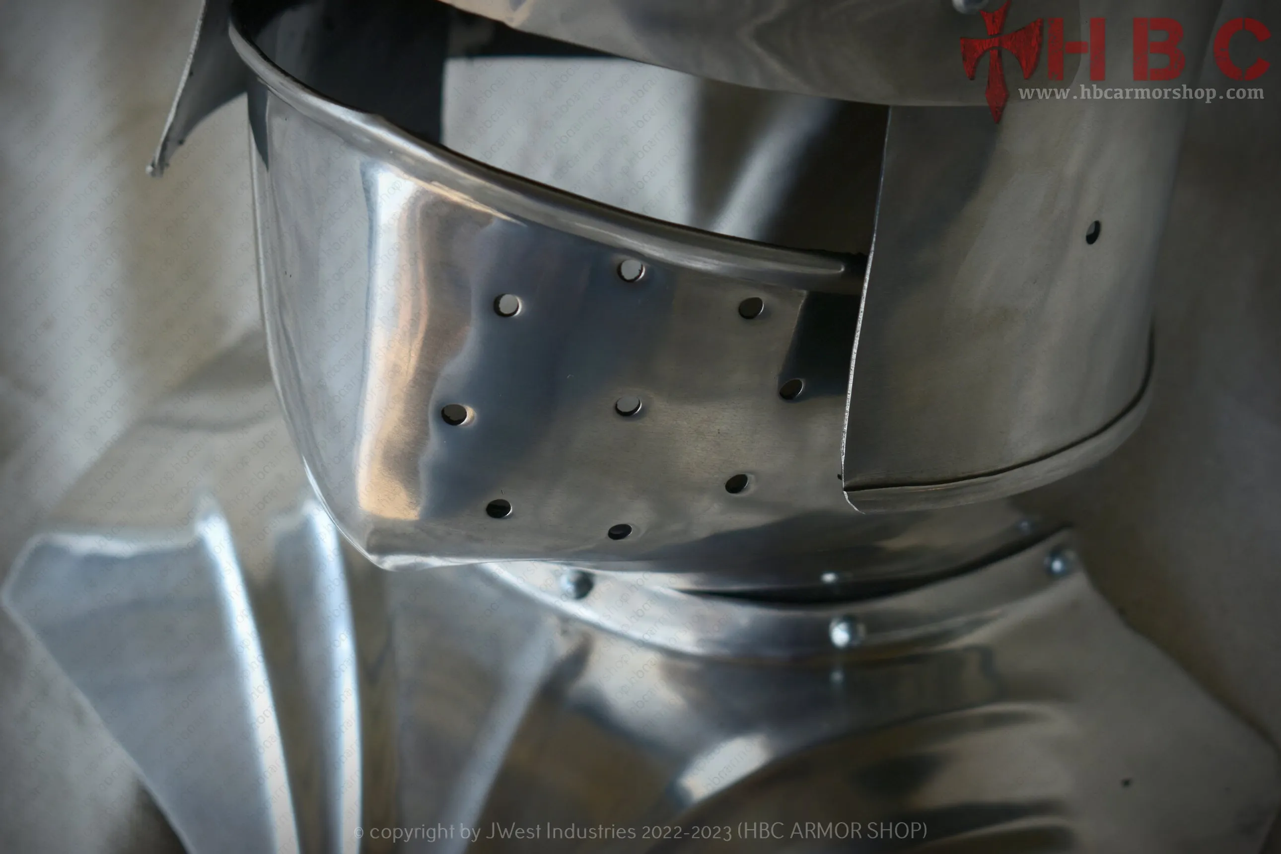 Sallet helmet with Bevor Gothic Style