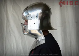 Sallet helmet with Bevor Gothic Style