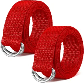 Seematn Web Football Belt 52 Inches Football Pants Belt D Ring Belts for Men Women Youth Boys Kids Girls