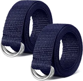 Seematn Web Football Belt 52 Inches Football Pants Belt D Ring Belts for Men Women Youth Boys Kids Girls