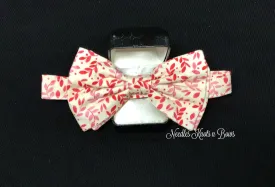 Shades of Pink Vines Floral Bow Tie