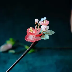 Simple and Stylish Women's Peach Blossom Style Tassel Hairpin