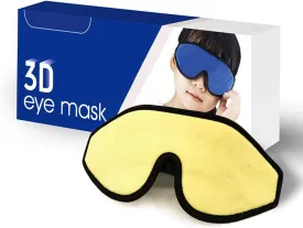 Sleep Mask for Kids with Blockout Light - Memory Foam 3D Contoured Eye Mask - Eye Cover & Travel Sleep Mask, Blindfolds for Kids, Girls, Boys (Yellow)