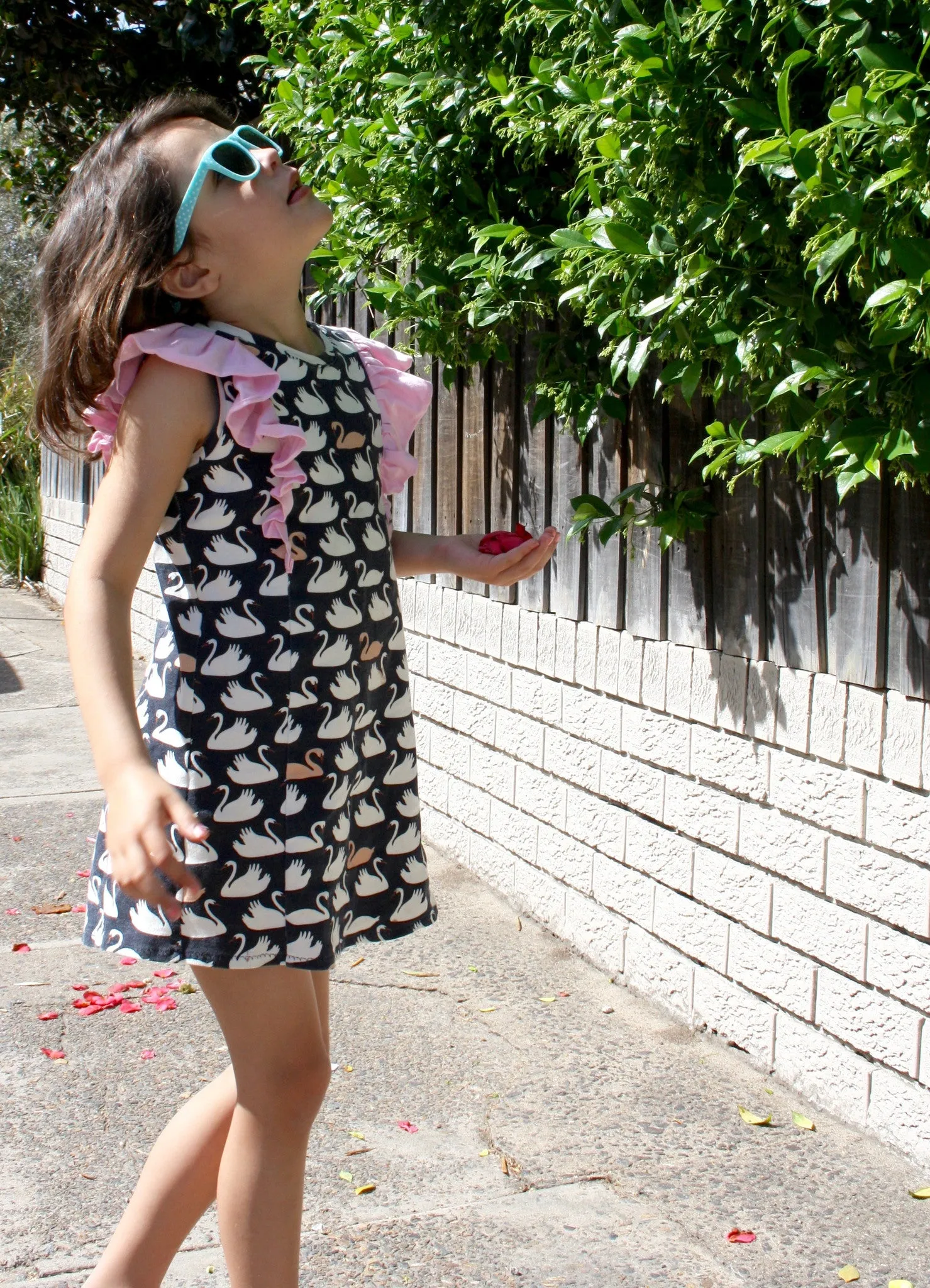 'Swan' organic cotton dress
