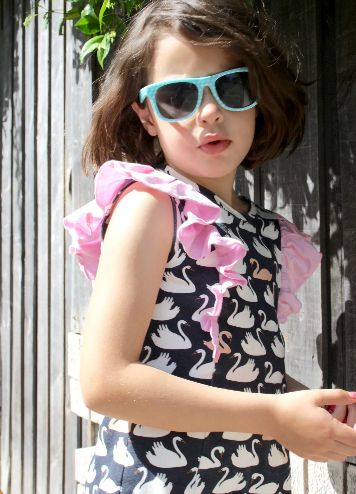 'Swan' organic cotton dress