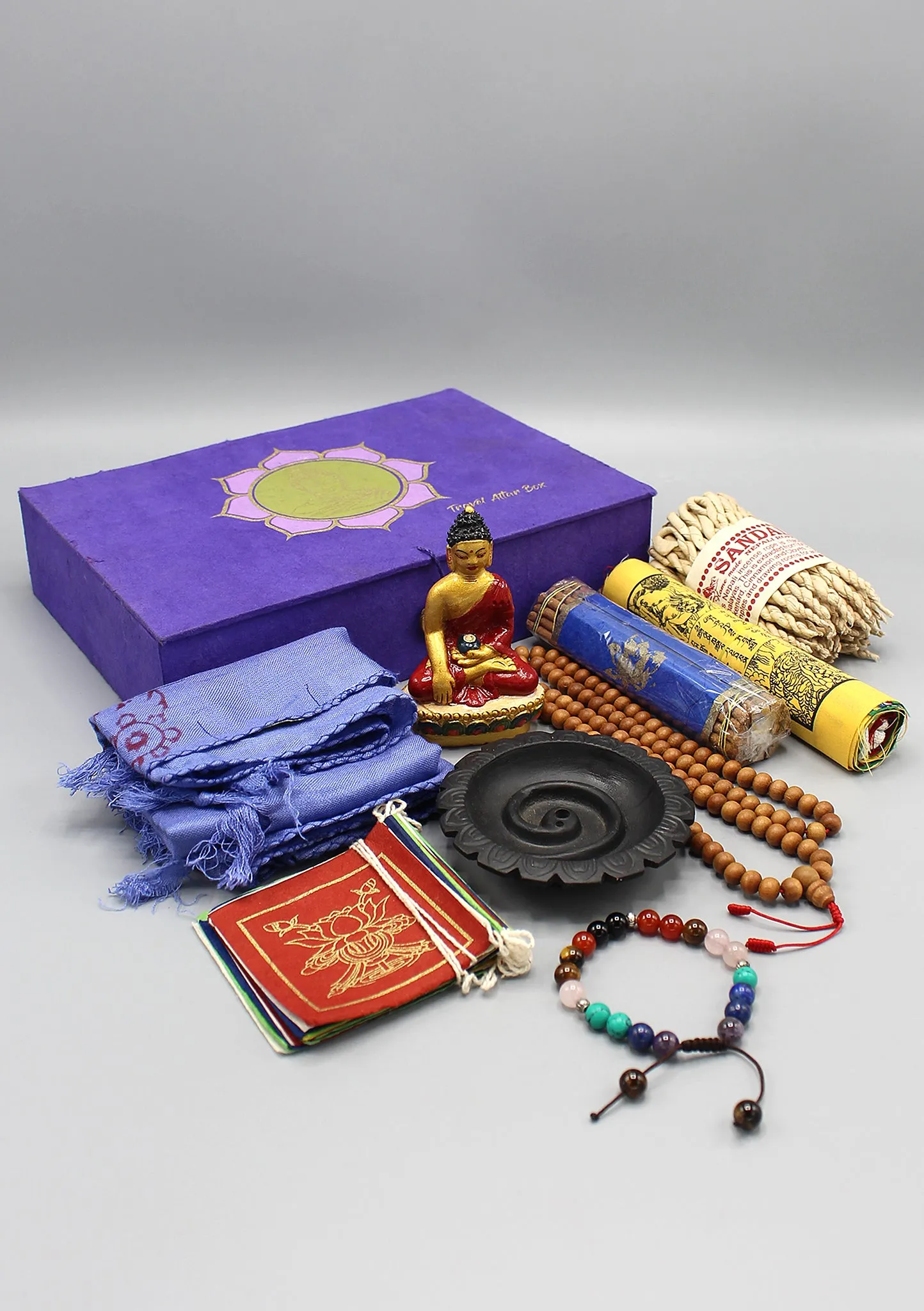 Traditional Tibetan Buddhist Travel Altar Christmas Gift Set