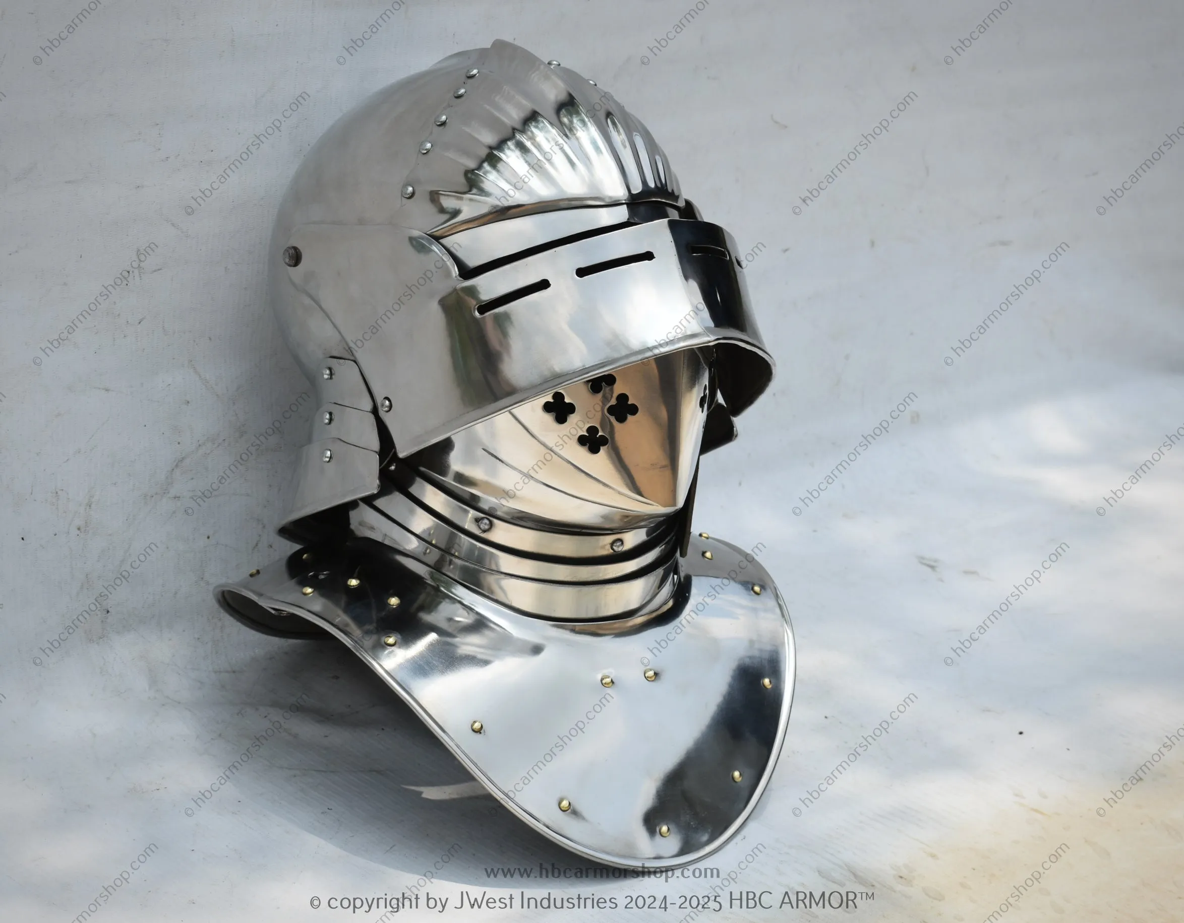 Visored Sallet Helmet with Bevor late 15th century Medieval Sallet helmet