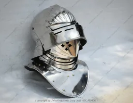 Visored Sallet Helmet with Bevor late 15th century Medieval Sallet helmet