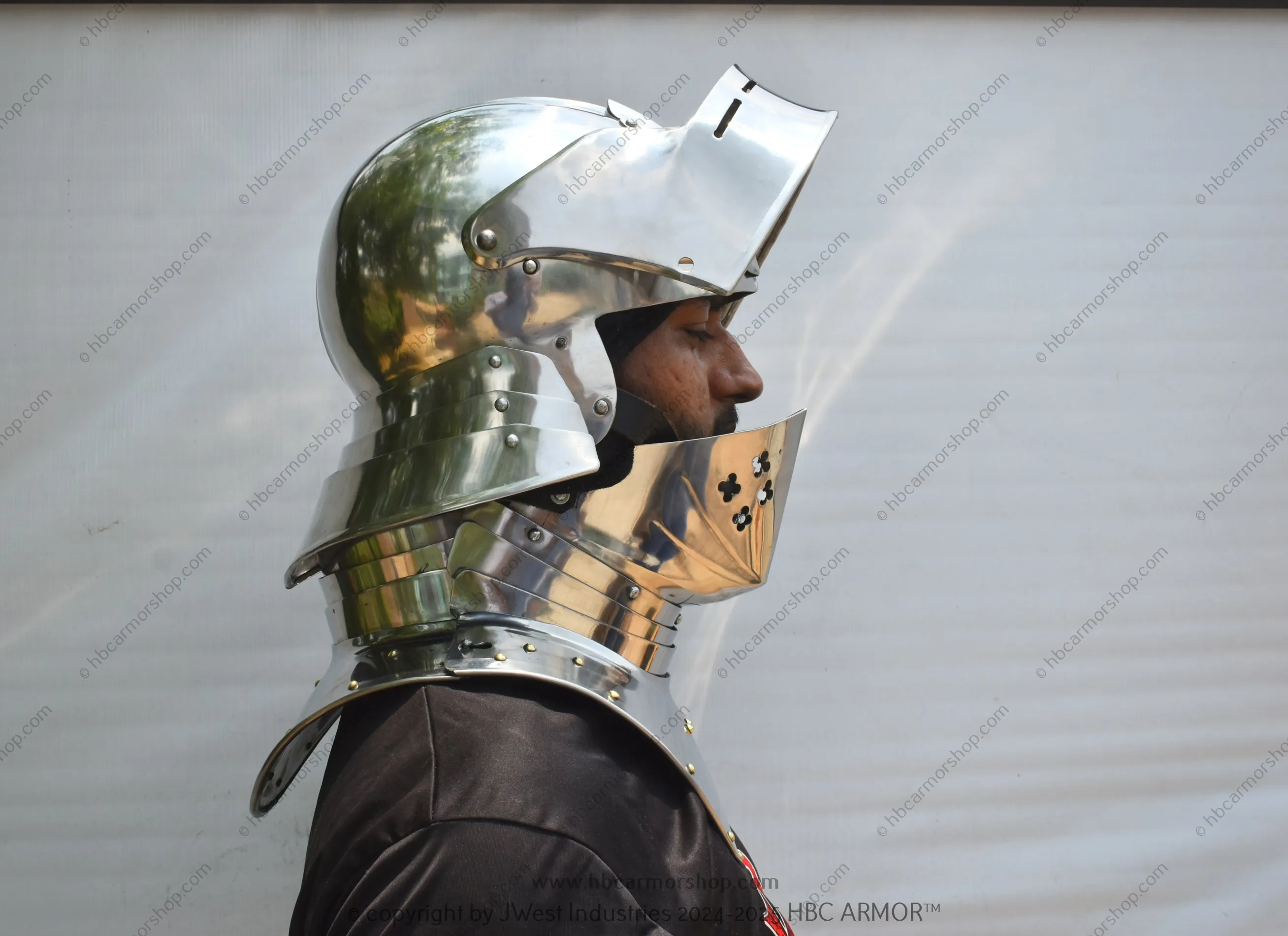 Visored Sallet Helmet with Bevor late 15th century Medieval Sallet helmet