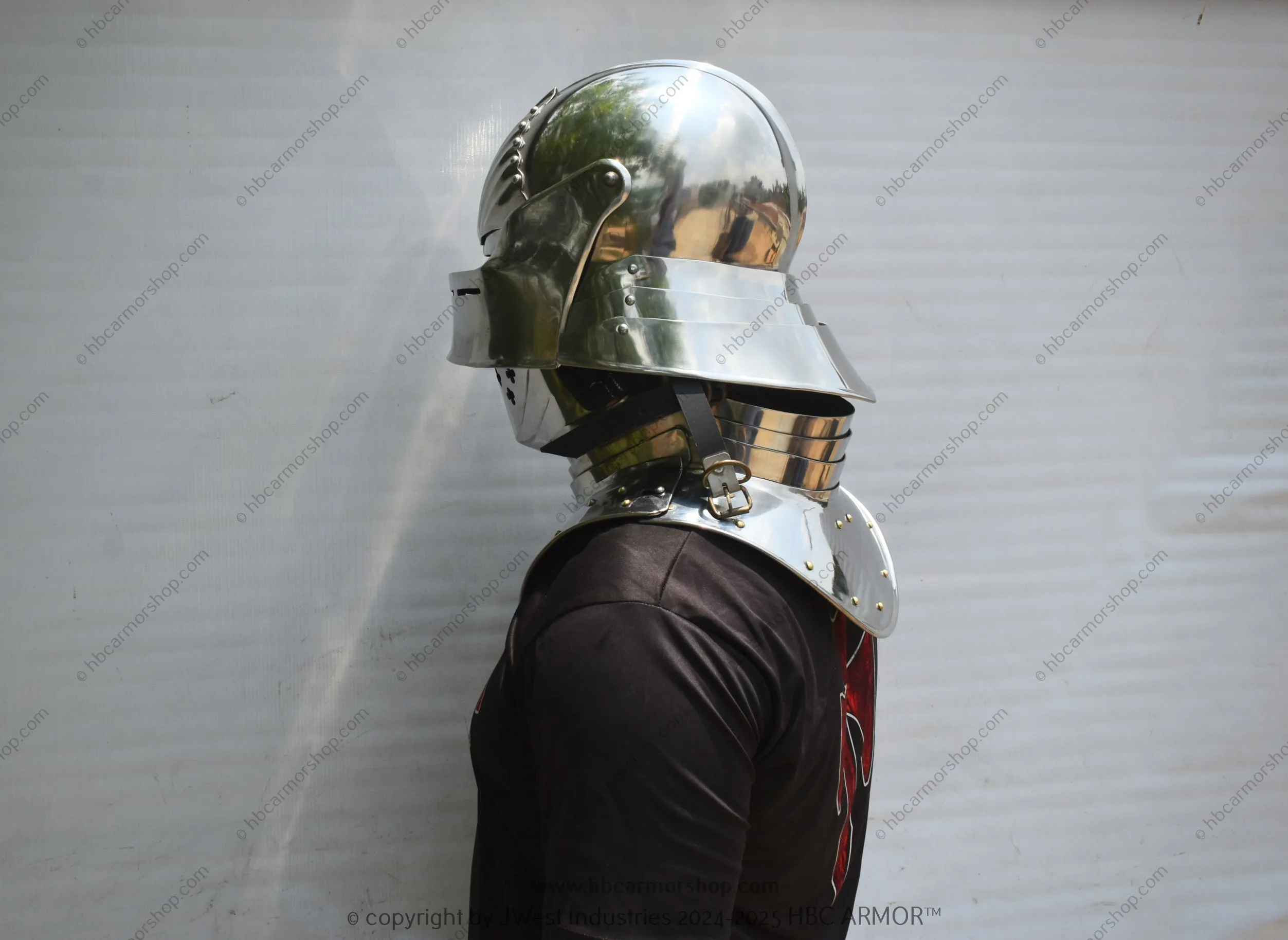 Visored Sallet Helmet with Bevor late 15th century Medieval Sallet helmet
