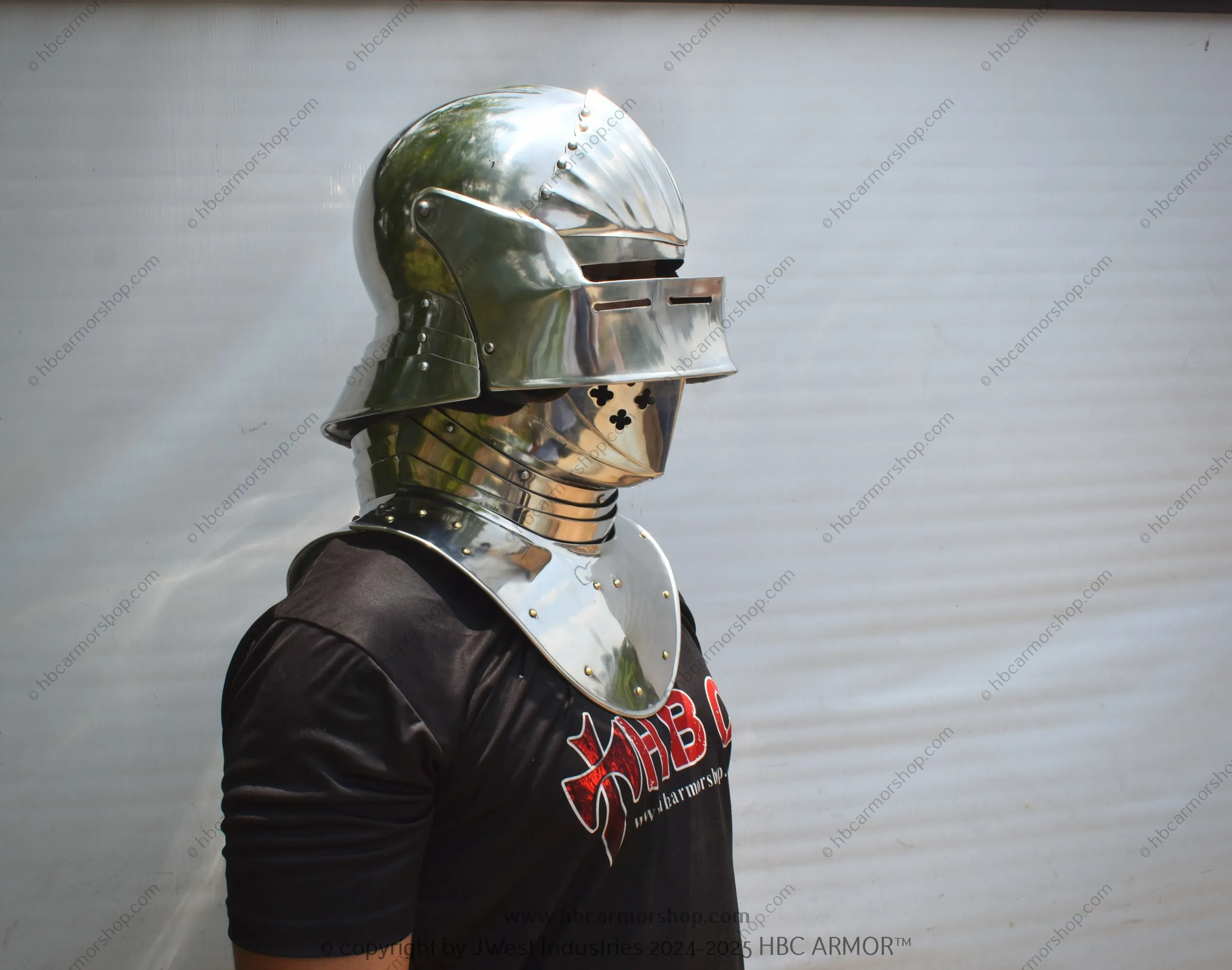 Visored Sallet Helmet with Bevor late 15th century Medieval Sallet helmet
