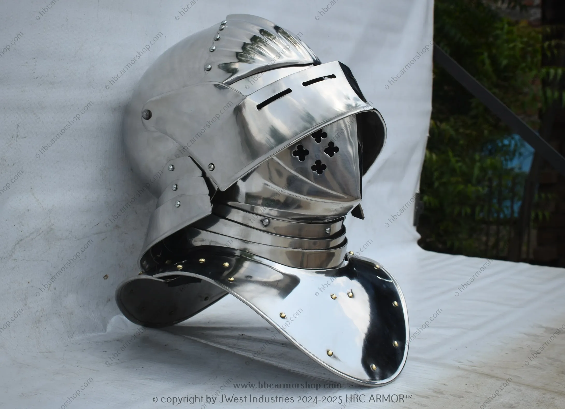 Visored Sallet Helmet with Bevor late 15th century Medieval Sallet helmet