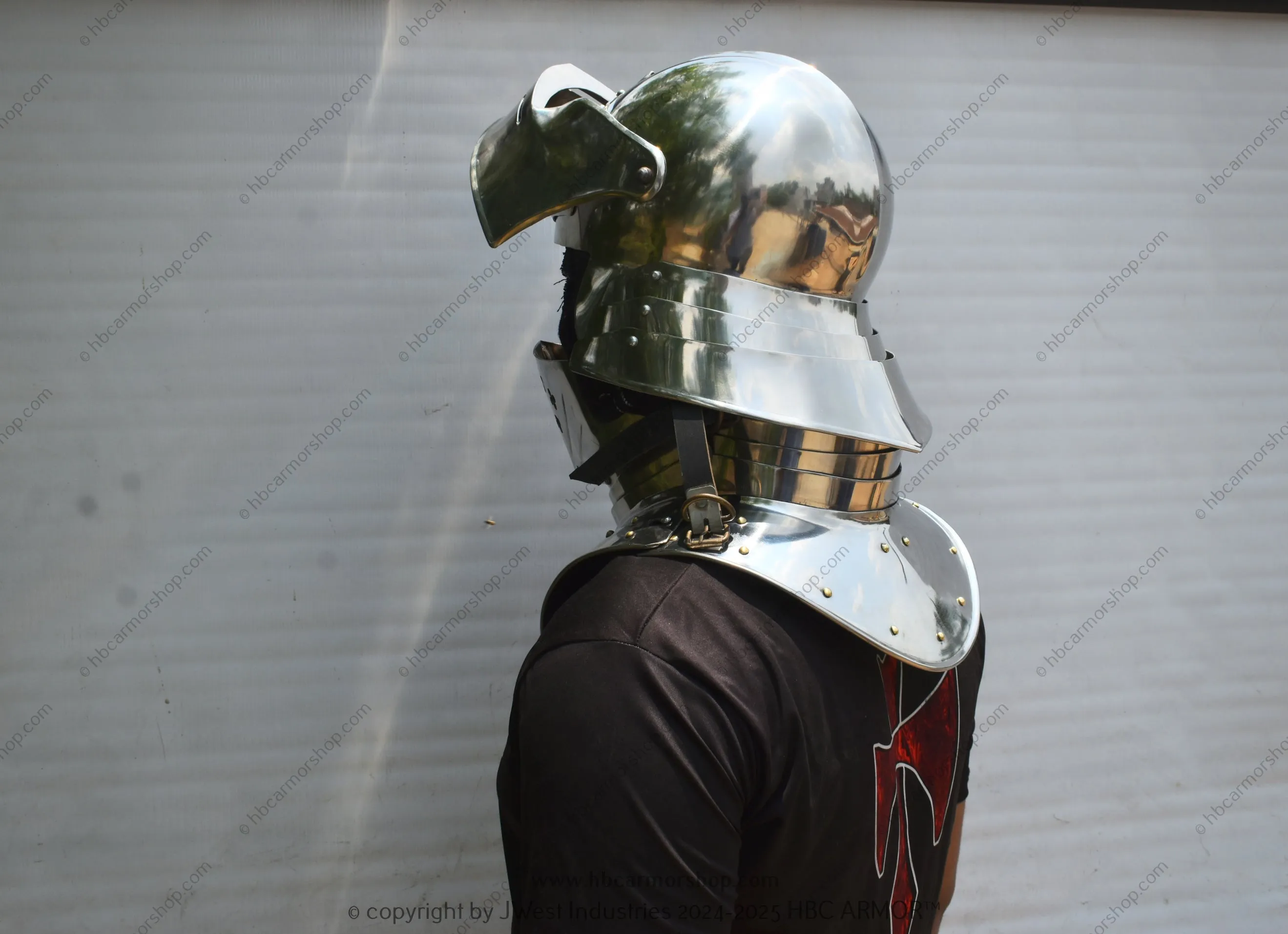 Visored Sallet Helmet with Bevor late 15th century Medieval Sallet helmet