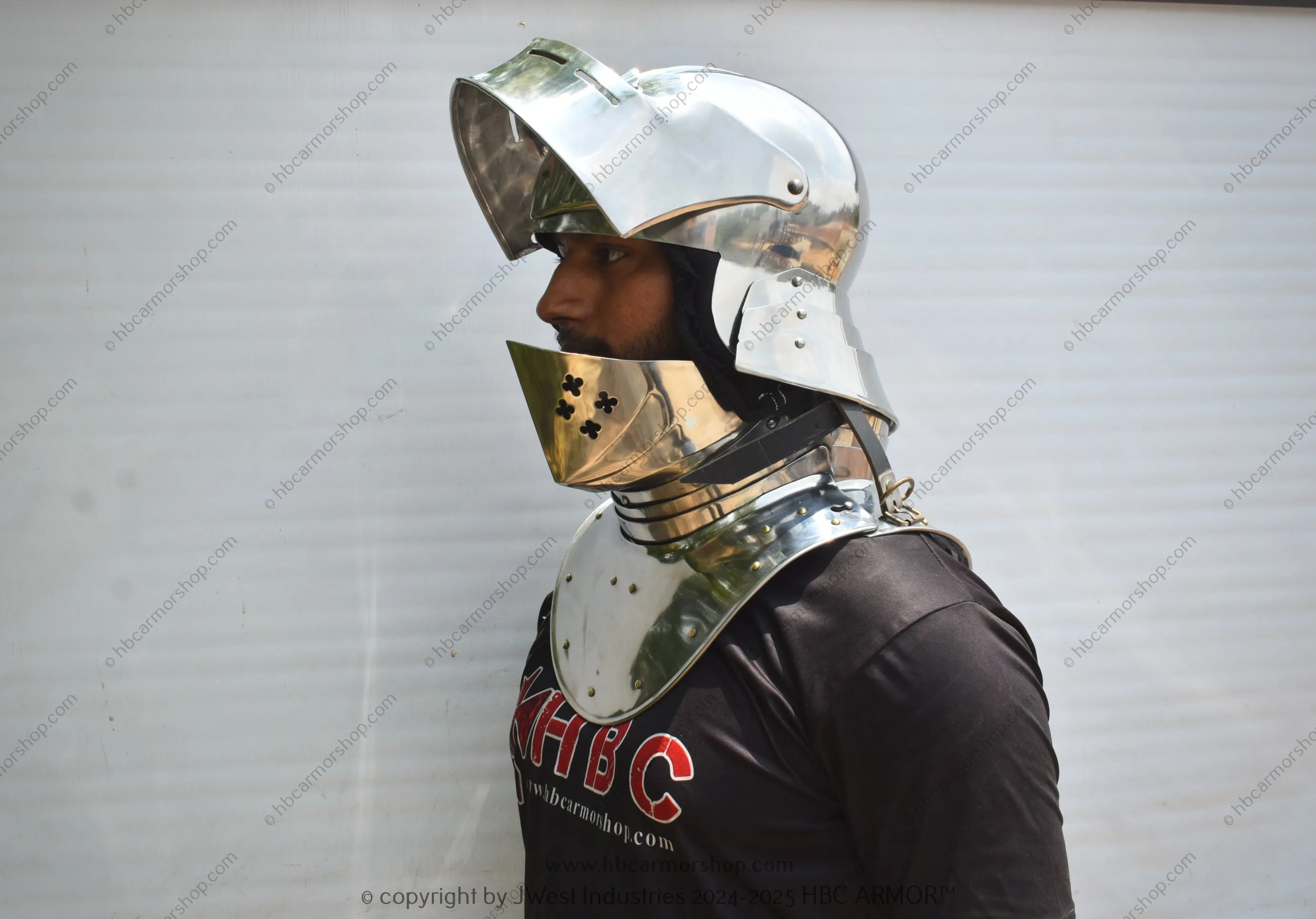 Visored Sallet Helmet with Bevor late 15th century Medieval Sallet helmet