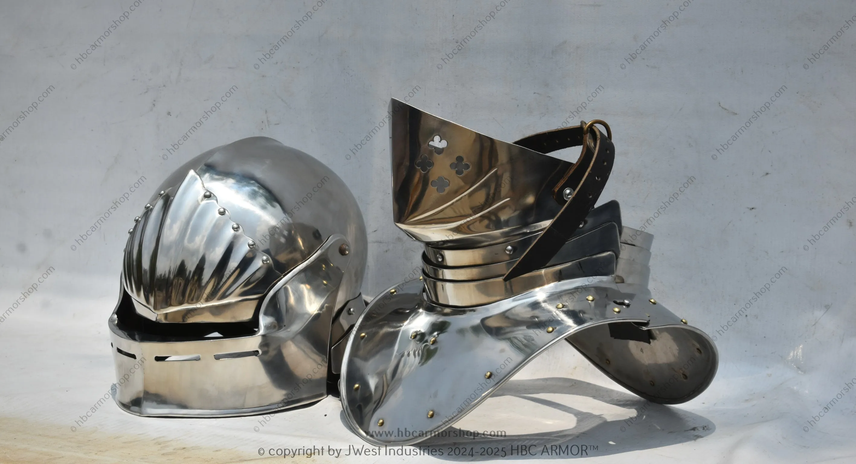 Visored Sallet Helmet with Bevor late 15th century Medieval Sallet helmet