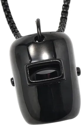 Welder Mask Pendant Necklace,Welder Helmet Necklace,Hip Hop Rock Punk Style Jewelry for Men Women Welding Artisan Fashion Jewelry