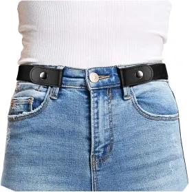 WHIPPY Buckle Free Comfortable Elastic Belt for Women or Men, Buckle-less No Bulge No Hassle Invisible Belts