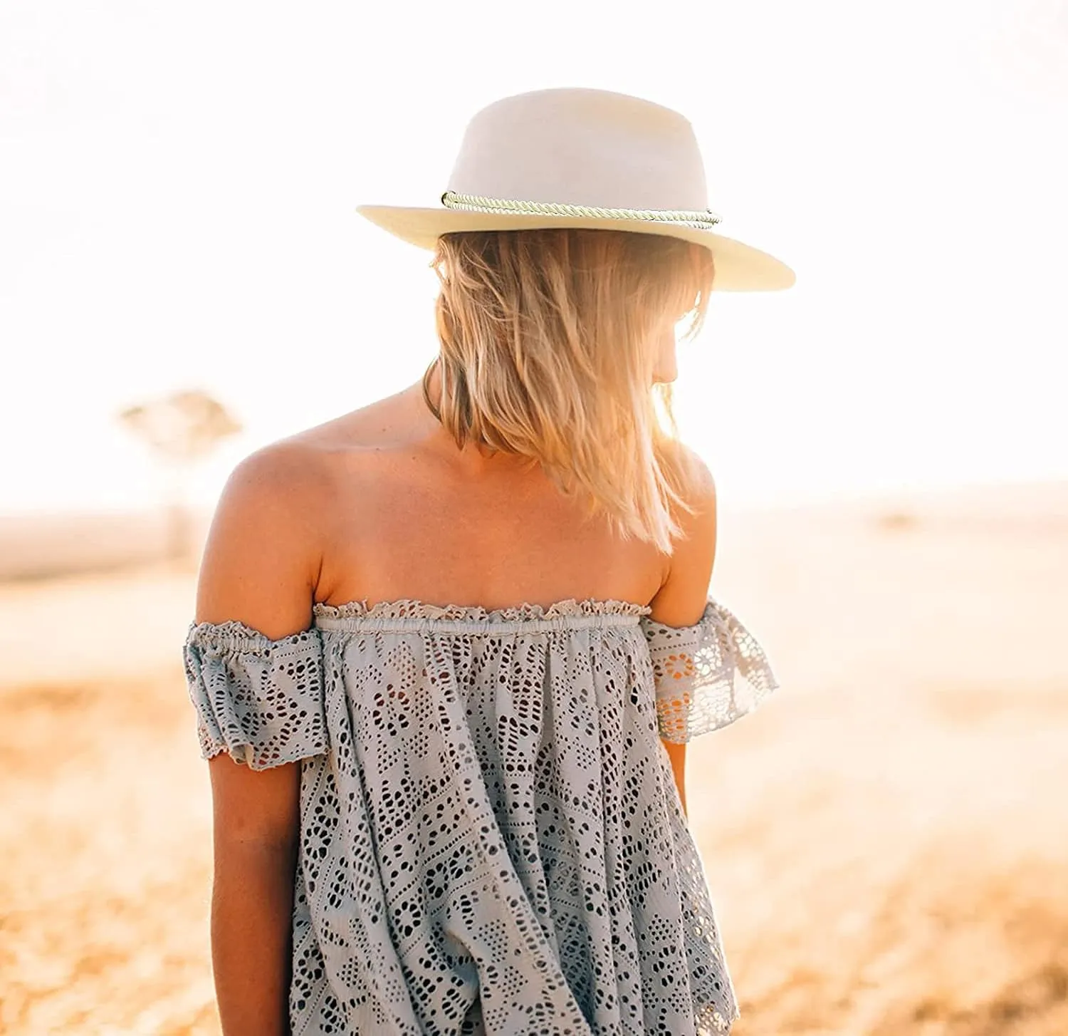 Wide Brim Fedora Hats for Women and Men Classic Panama Hat Men's Two Tone Dress Hat with Belt Buckle Women Hat