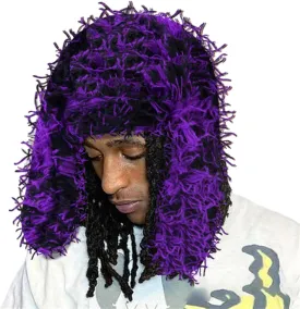 Winter Fur Hat Plush Drooping Rabbit Hat Shape Messy Yarn Multi-Color Warm Windproof Fashion Hip Hop Fuzzy Hat