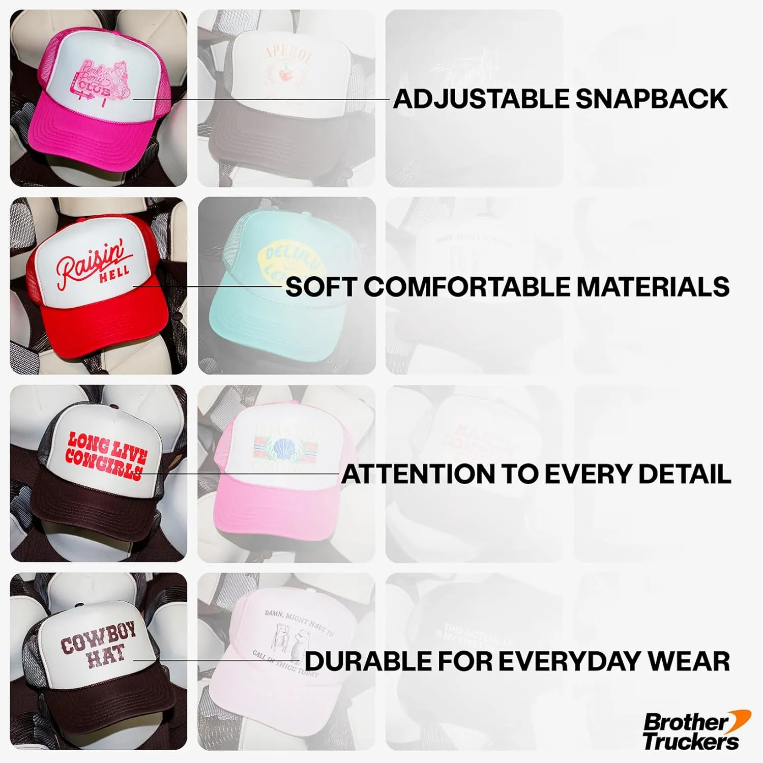 Yahweh YHWH Vintage Trucker Hat | Premium Snapback Hat for Men & Women