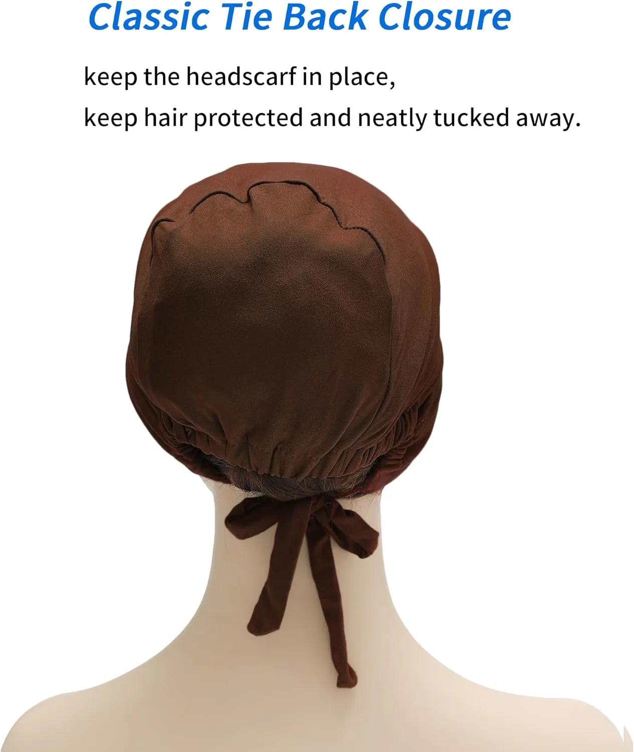 ZLYC Satin Lined Hijab Cap for Women Tie Back Hijab Undercap Inner Underscarf Hat